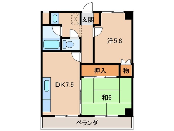 リベラルパレス堀止の物件間取画像